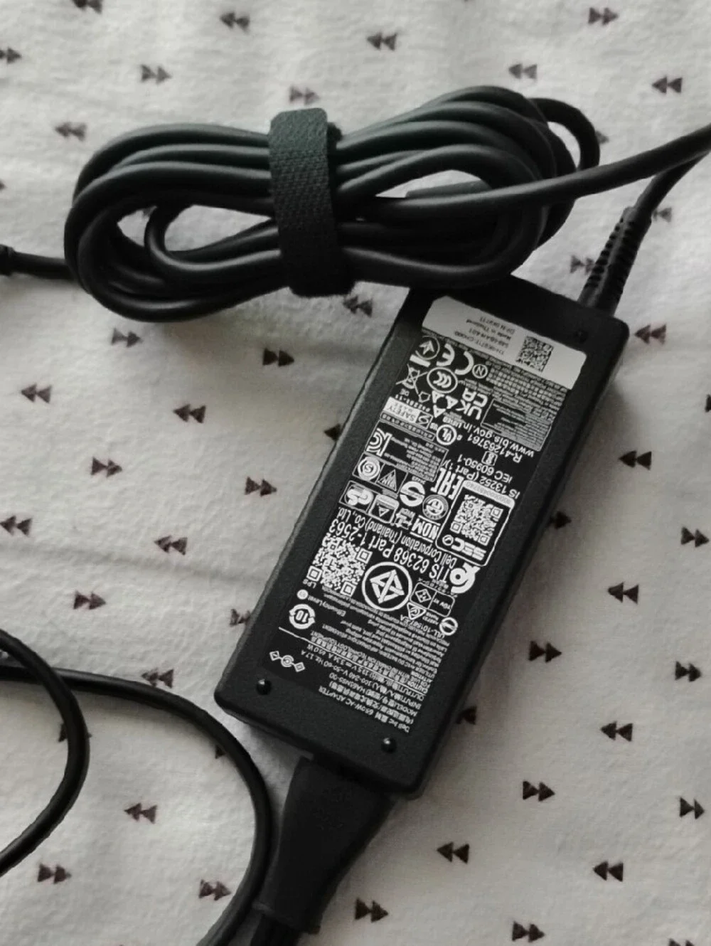 Black Laptop Power Adapter with USB-C Plug